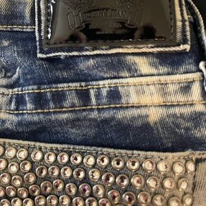 Robin Jeans designer size 26 with Swarovski crystals